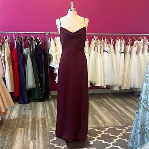 Elegant Burgundy Evening Gown